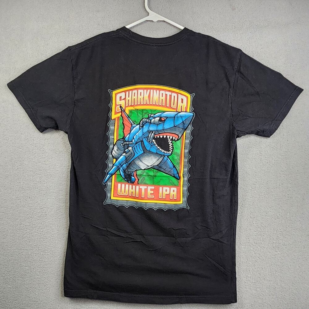 Lost Coast Brewery Shirt‎ Mens Medium Black Shark White IPA Graphic Eureka CA